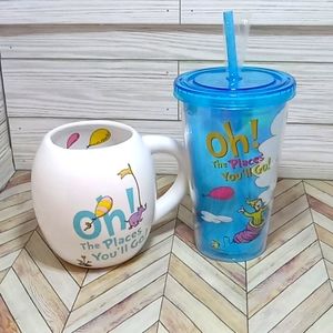Dr.Suess graduation tumbler and coffee mug.